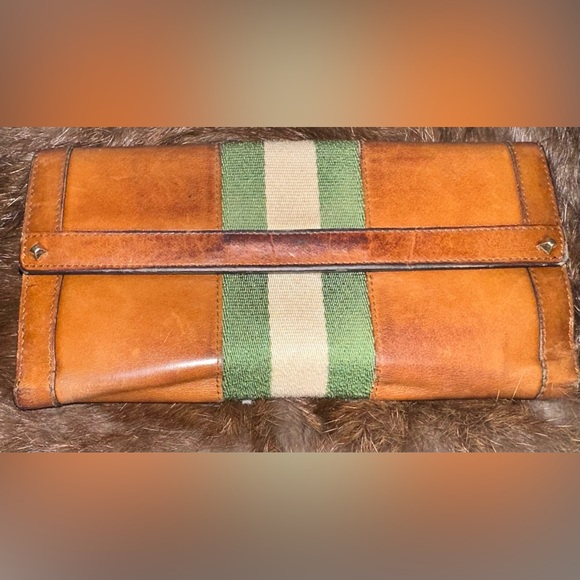 Vintage Gucci Web Stripe Leather Wallet – Classic Bifold - Picture 2 of 13